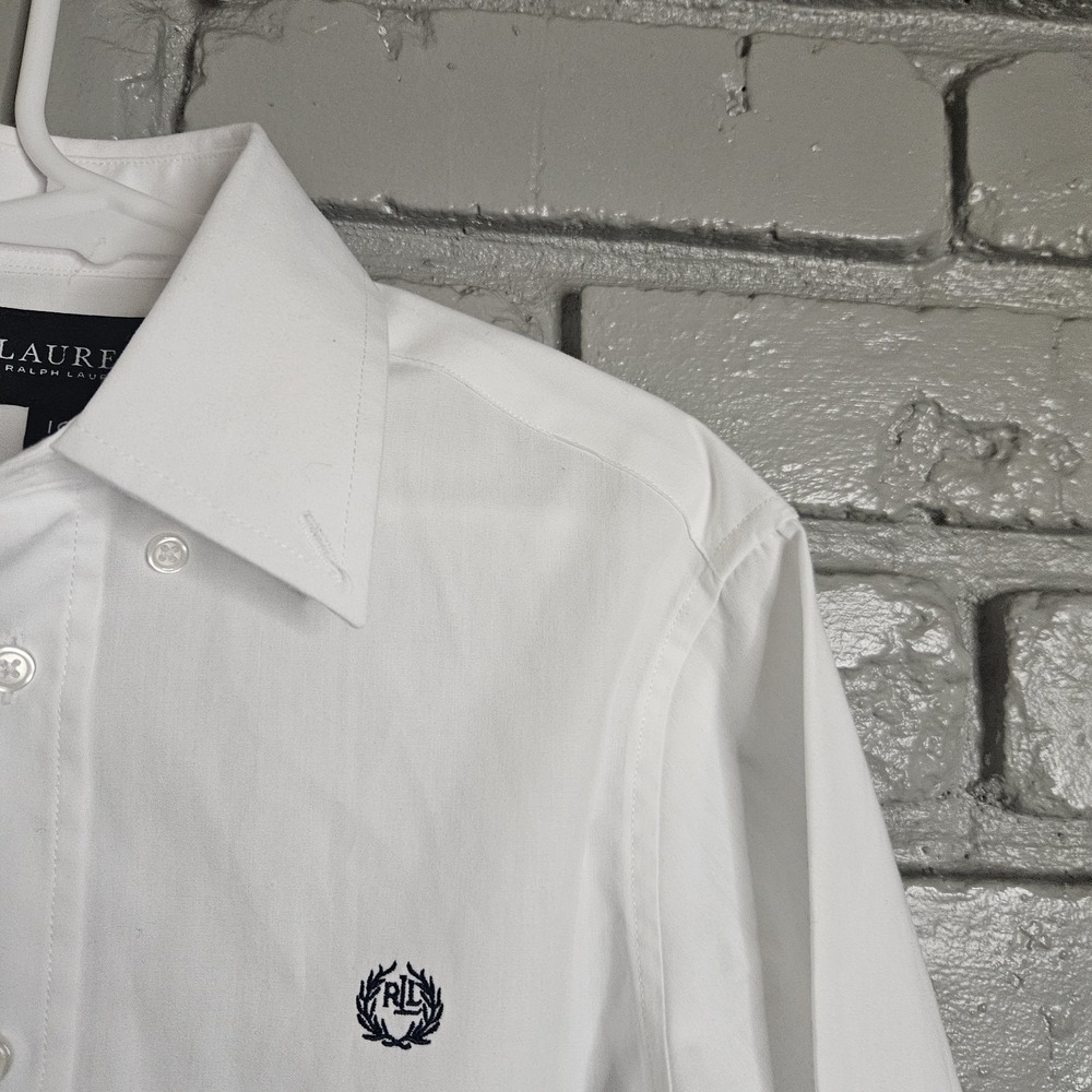 Ralph Lauren Boys Dress Shirt 10 White LRL Wedding Church - Picture 2 of 15